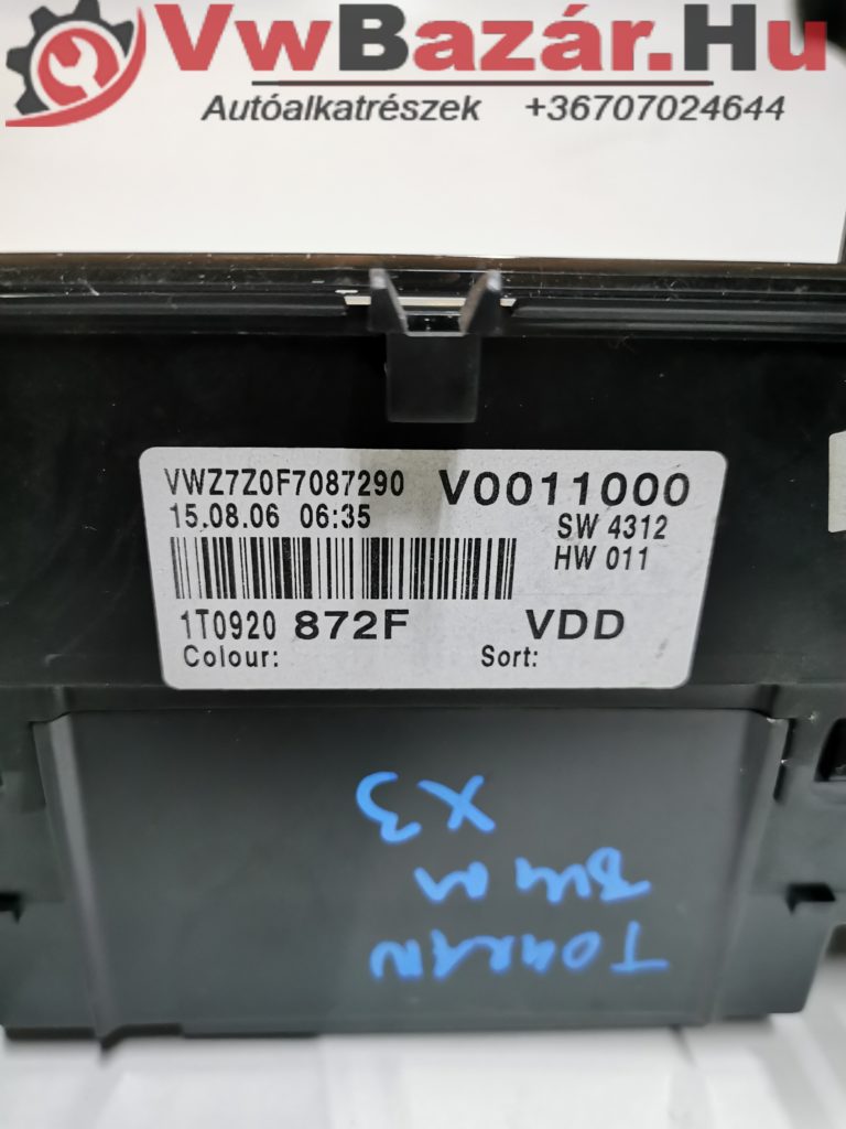 Kilométeróra 872f VW CADDY, TOURAN