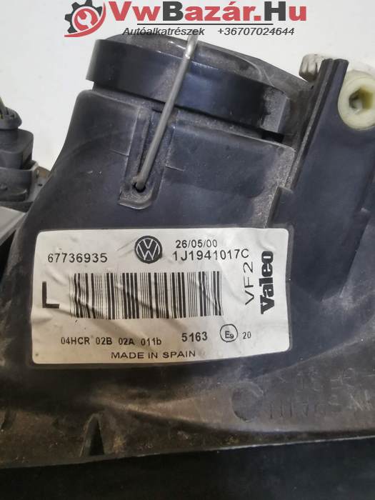 Első fényszóró VW GOLF IV bal, ködlámpás
