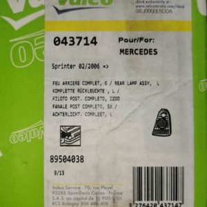 Hátsó lámpa SPRINTER bal