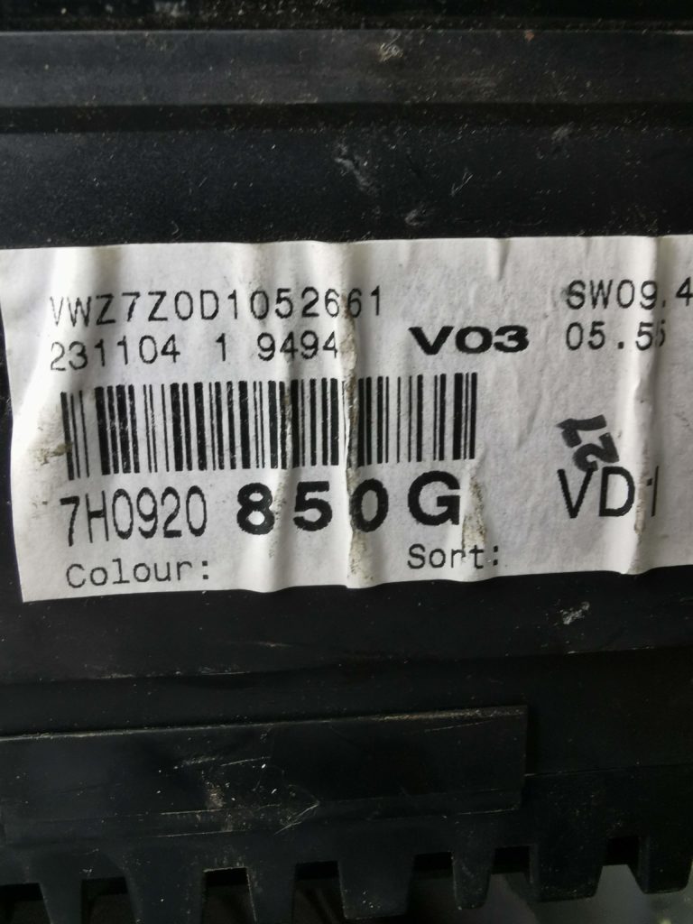 Kilométeróra VOLKSWAGEN TRANSPORTER T5 850g