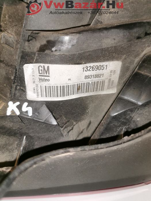 Hátsó lámpa OPEL CORSA D jobb 13269051, 89318821