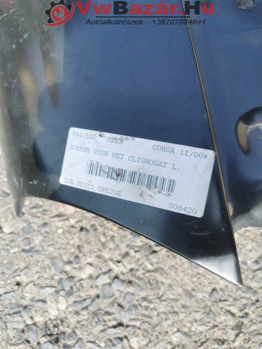 Sárvédő OPEL CORSA C bal utángyártott