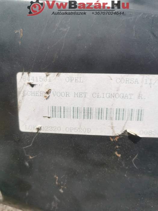 Sárvédő OPEL CORSA C jobb utángyártott
