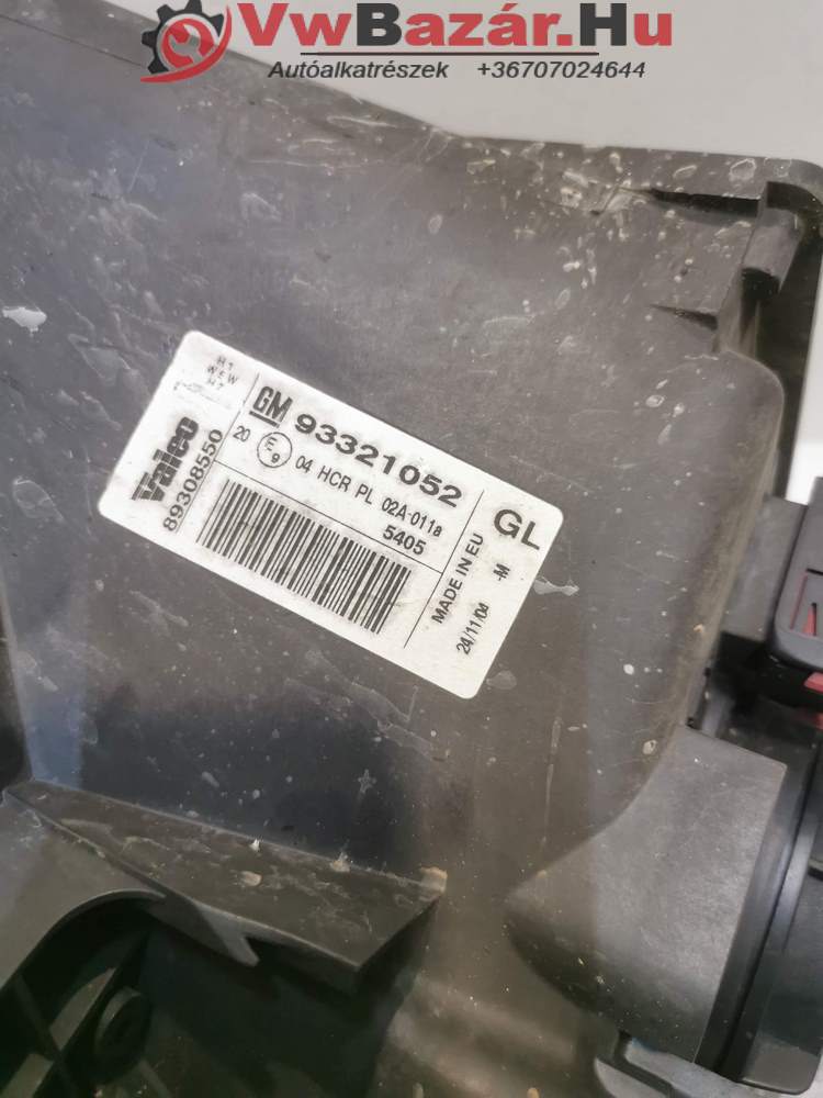 Első fényszóró bal OPEL MERIVA A 93321052
