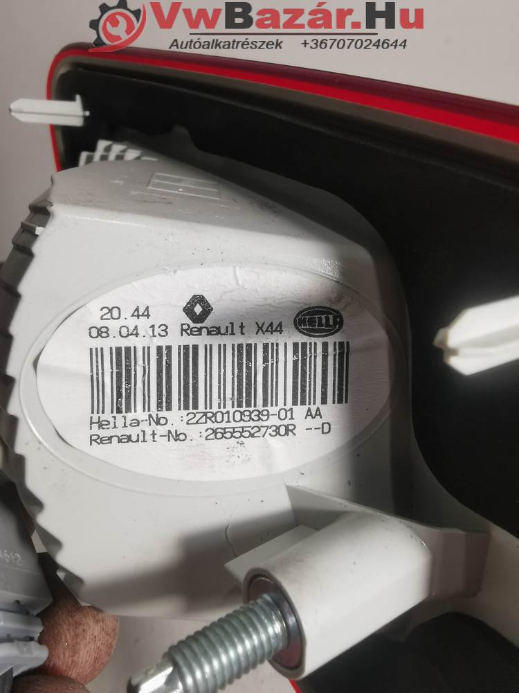 Hátsó lámpa bal belső RENAULT TWINGO II 265552730r