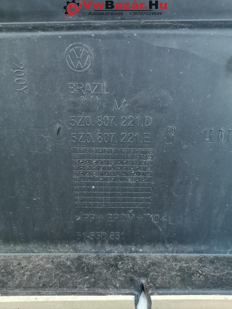 Első lökhárító VW FOX fekete 5z0807221e /d