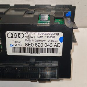 Klimavezérlő AUDI A4 B6 8e0820043 ad