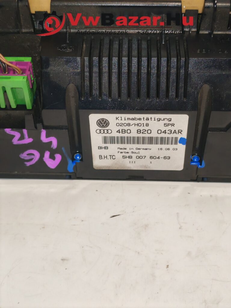 Klimavezérlő AUDI A6 4b 4b0820043 ar