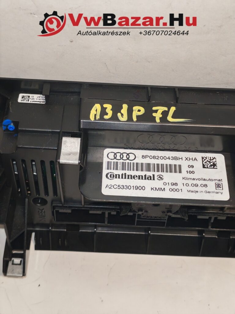 Klimavezérlő AUDI A3 8p facelift 8p0820043bh