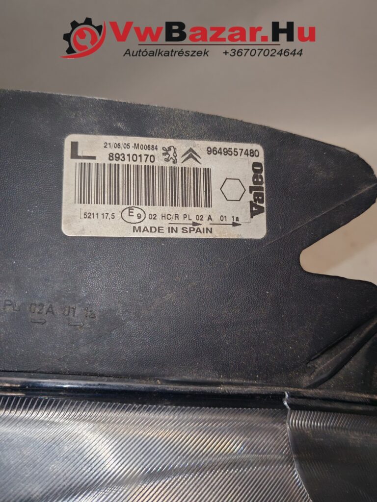 Első fényszóró bal Citroen Xsara Picasso 89310170