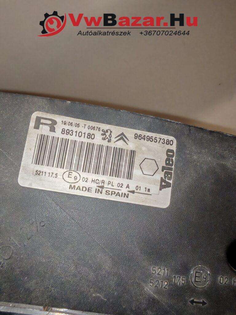 Első fényszóró jobb Citroen Xsara Picasso 89310180