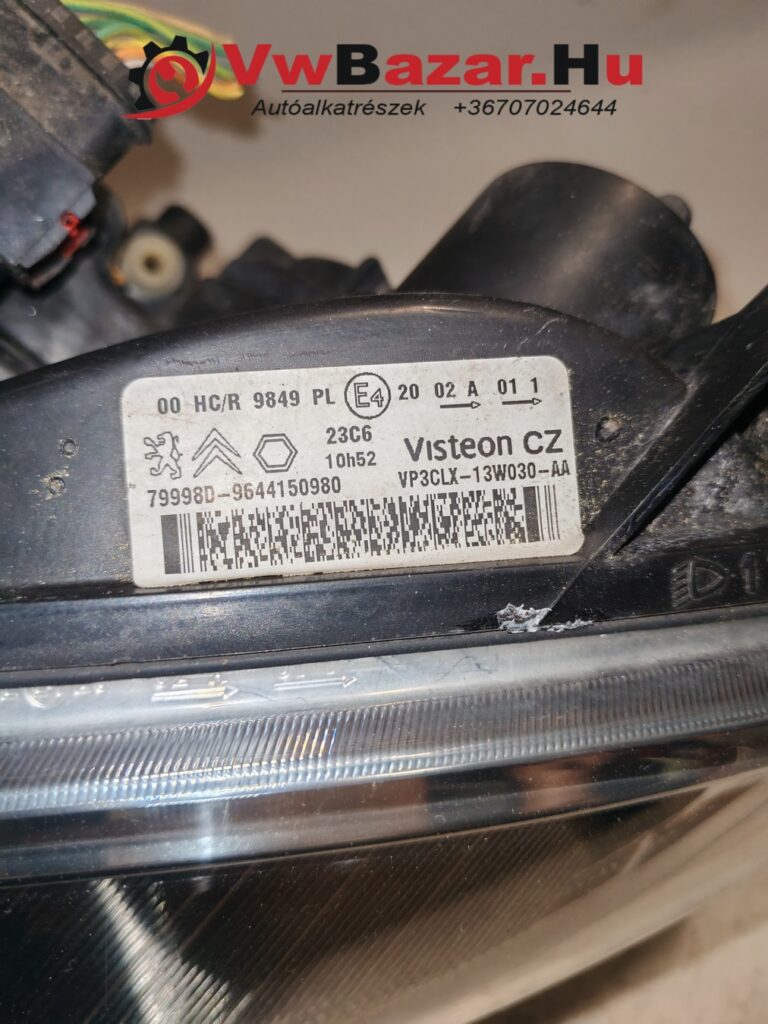 Első fényszóró bal Citroen Berlingo 2 79998d-9644150980