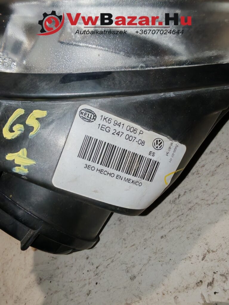 Első fényszóró jobb VW GOLF 5 1k6941006p