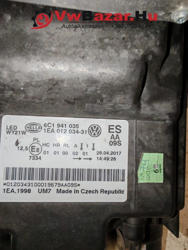 Első fényszóró bal VW Polo 6C full led 6c1941035