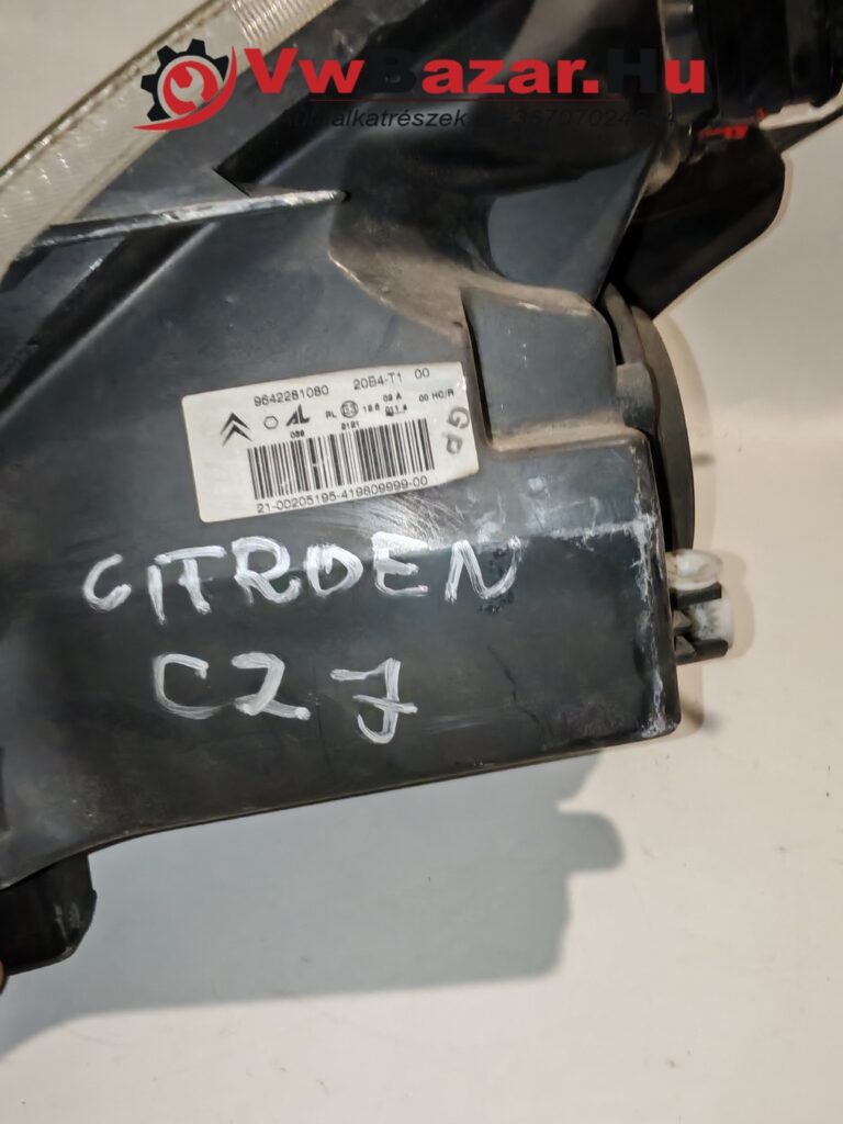 Első fényszóró jobb CITROEN C2 9642281080