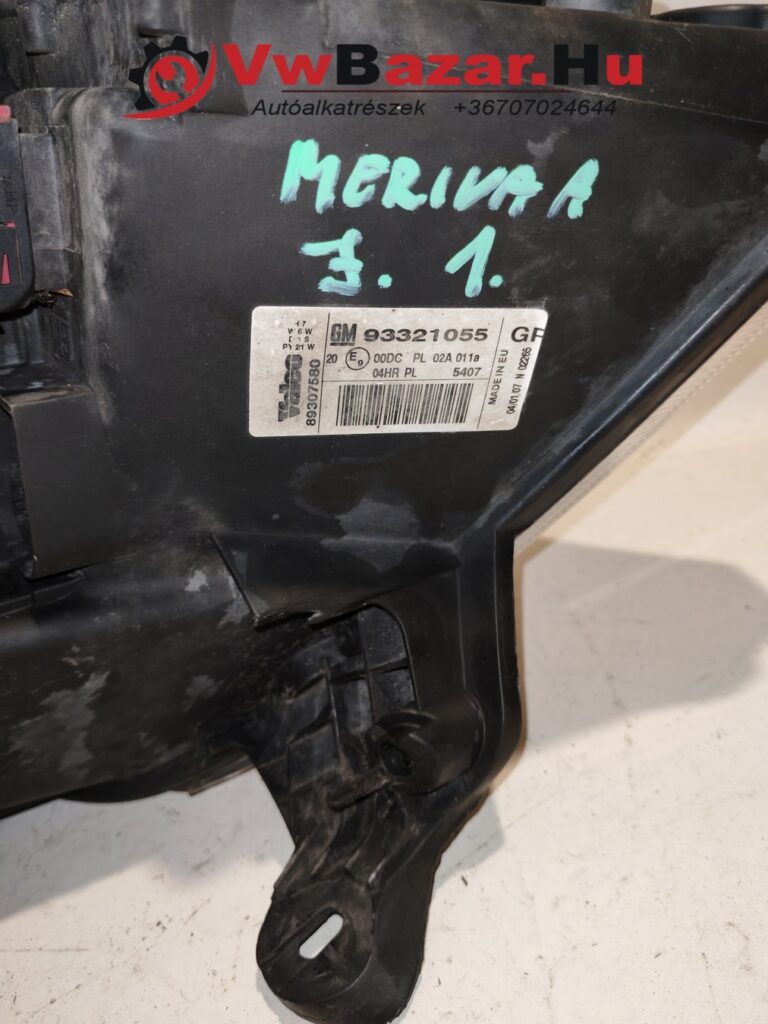 Első fényszóró xenon jobb OPEL Meriva A 93321055