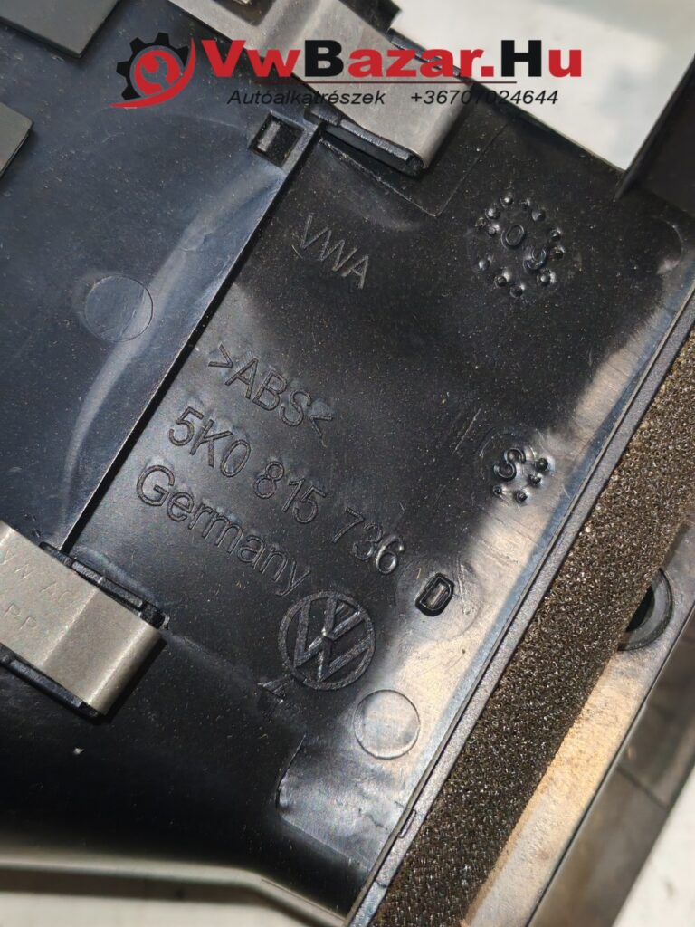 Műszerfal szellőzőrács VW Golf VI 5k0815736d