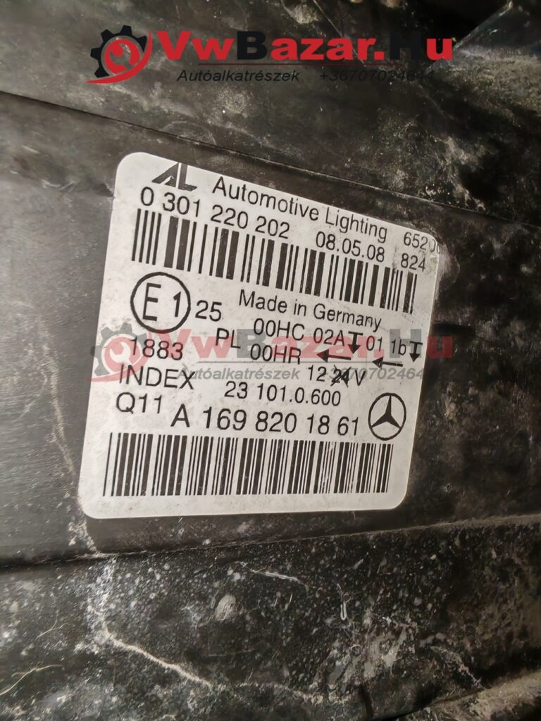 Első fényszóró jobb MERCEDES B Class A1698201861