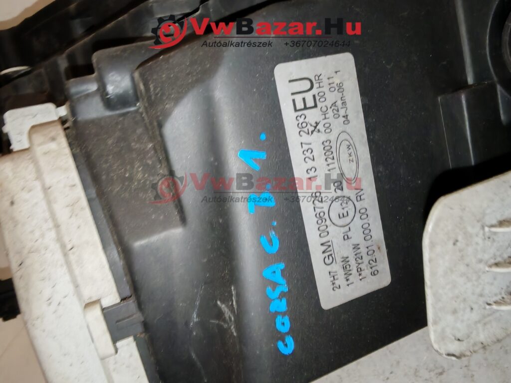 Projektoros első fényszóró bal OPEL Corsa C 13 237 263