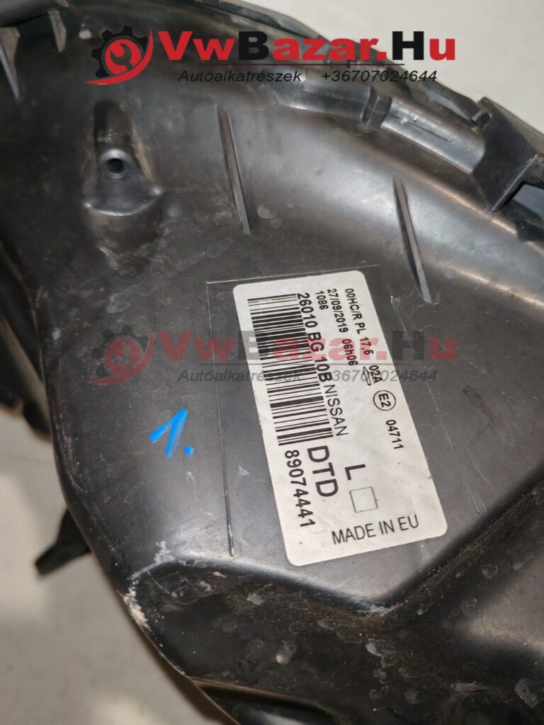 Első fényszóró bal NISSAN Micra 26010BG10B