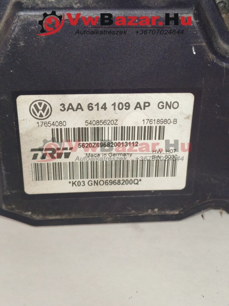 ABS vezérlő egység VW PASSAT B7 3AA614109AP