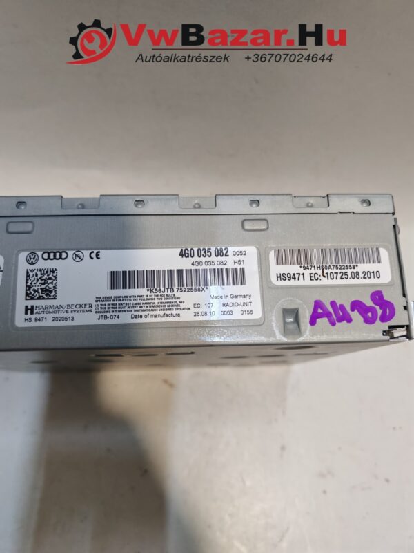 Vezérlőegység AUDI A4 B8 4g0035082